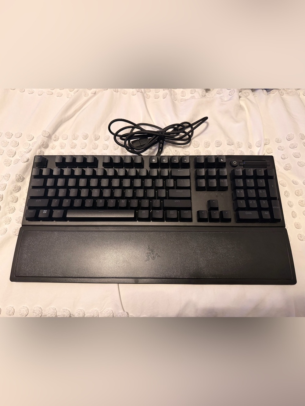 Razer Black Wired Mechanical Gaming Keyboard with Detachable Palm Rest